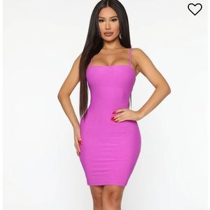 Magenta mini dress
